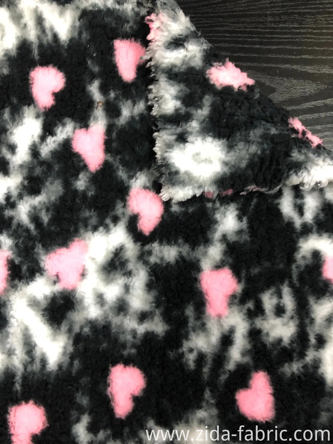 100%Polyester Double Side Shuvelvteen Fleece Knitting Fabric with Printed